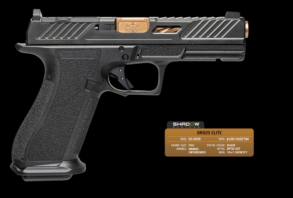 SHADOW SYSTEMS DR920 ELITE SEMI AUTO FULL SIZE OPTIC READY 9MM 4 1/2