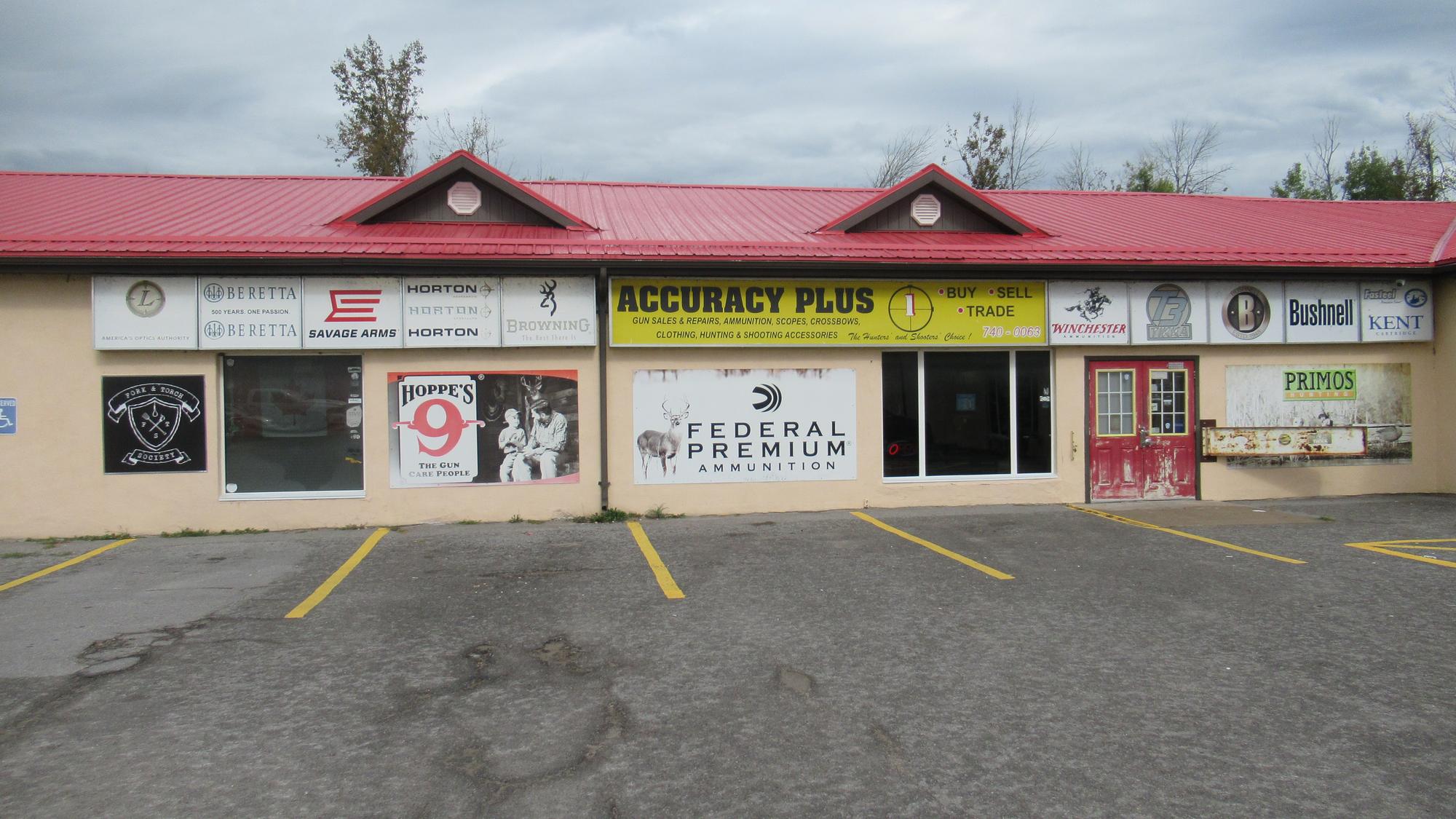 Accuracy Plus storefront on Trans-Canada Hwy 7 in Peterborough